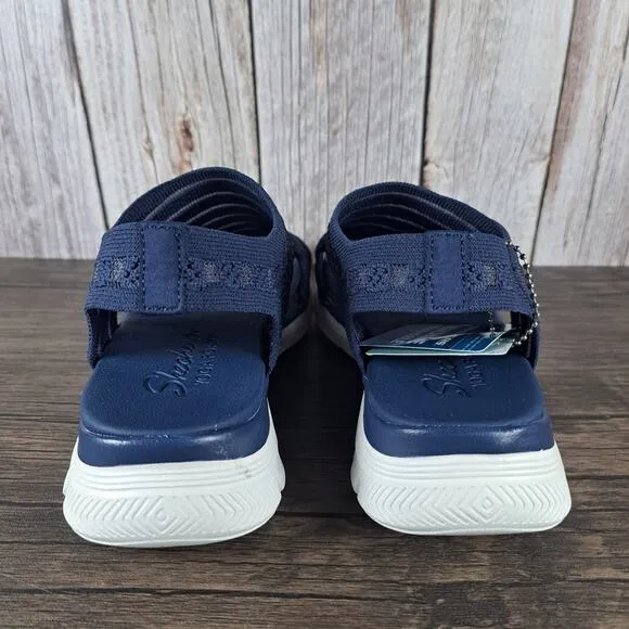 Skechers Cali Flex Appeal 4.0 Boldest Slingback Sandals Women's Sz 7 Navy (NWT)