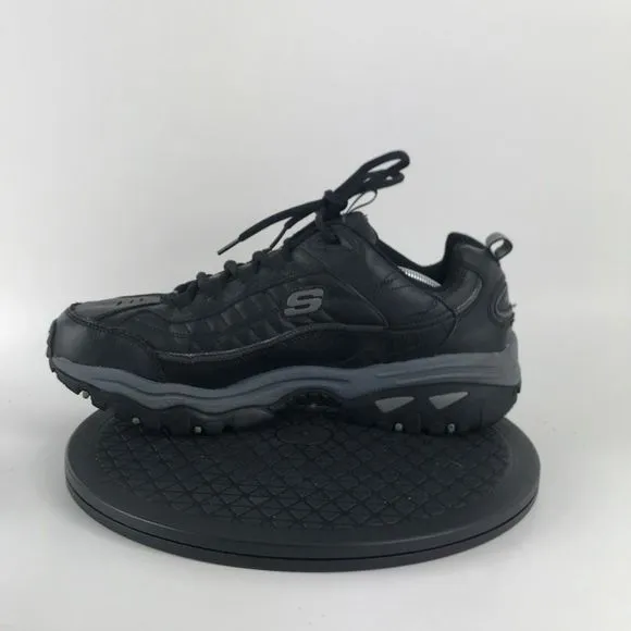 Skechers Energy After Burn Black Leather Comfort Shoes 50081EW Men’s Size 13 W
