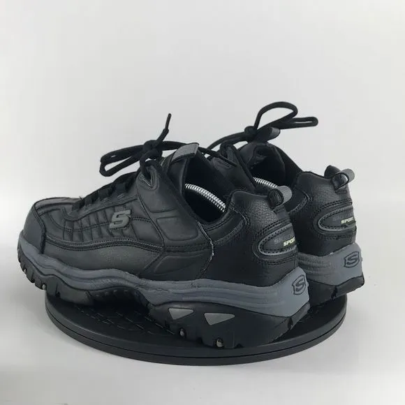 Skechers Energy After Burn Black Leather Comfort Shoes 50081EW Men’s Size 13 W