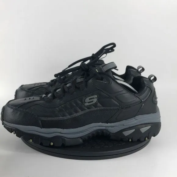Skechers Energy After Burn Black Leather Comfort Shoes 50081EW Men’s Size 13 W