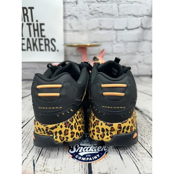 Skechers x Snoop Dogg Stamina Bombay Mens 12 Black Shoes Dr. Sneaker Leopard NEW