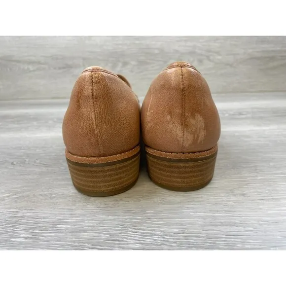 Sofft Napoli SF0052788 Women 10M Brown Leather Slip-On Heel Comfort Loafer Shoes