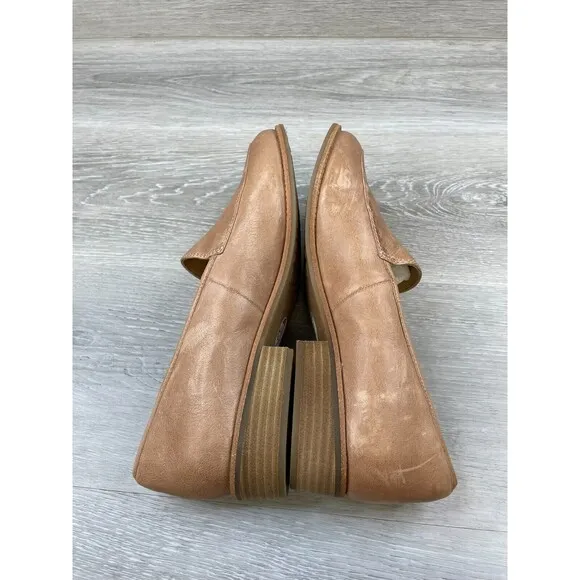 Sofft Napoli SF0052788 Women 10M Brown Leather Slip-On Heel Comfort Loafer Shoes