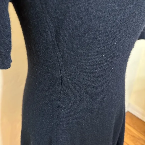 Soft &amp; beautiful short sleeved black cashmere sweater dress by Aqua Size Medium