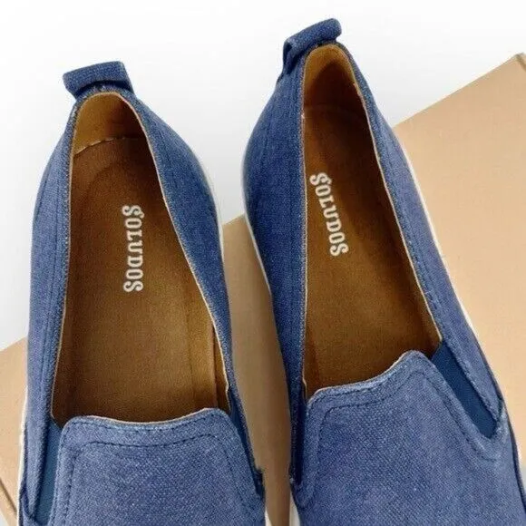 SOLUDOS MEN’S ALGARVE SLIP ON‎ SNEAKER NAVY - size 9- NIB