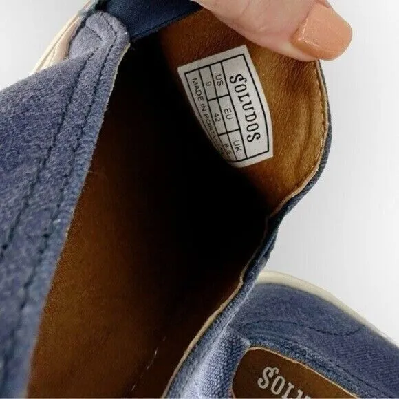 SOLUDOS MEN’S ALGARVE SLIP ON‎ SNEAKER NAVY - size 9- NIB