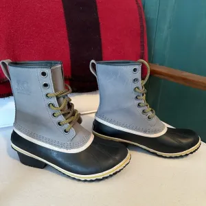 Sorel Black and Grey Slimpack 1964 boots size 7
