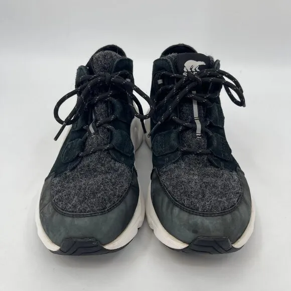 Sorel Black Kinetic Renegade Caribou Sneakers | Size 7.5