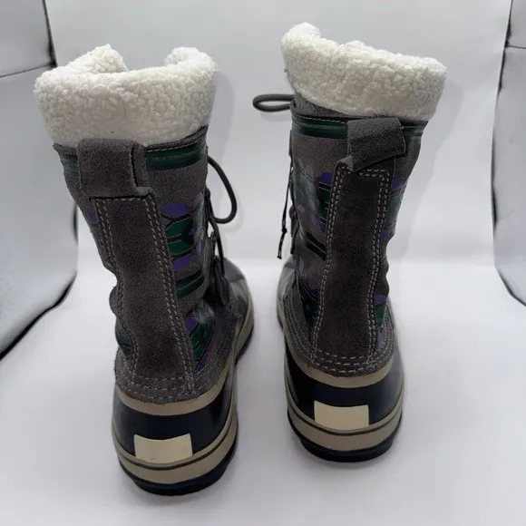 Sorel Boots Size 9 Tall Joan Of Arctic Aztec Print Winter Waterproof Snow Shoes