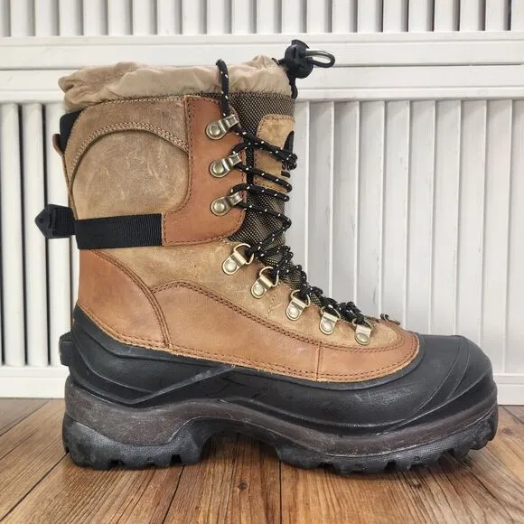 Sorel Conquest Men's 10 Brown Waterproof 400g Insulated Winter Boots NM1049-265