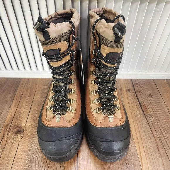 Sorel Conquest Men's 10 Brown Waterproof 400g Insulated Winter Boots NM1049-265