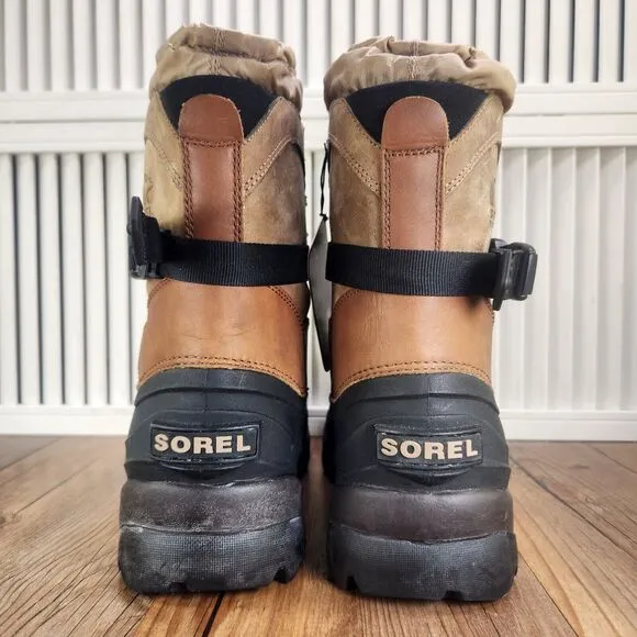 Sorel Conquest Men's 10 Brown Waterproof 400g Insulated Winter Boots NM1049-265