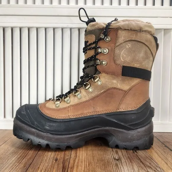 Sorel Conquest Men's 10 Brown Waterproof 400g Insulated Winter Boots NM1049-265