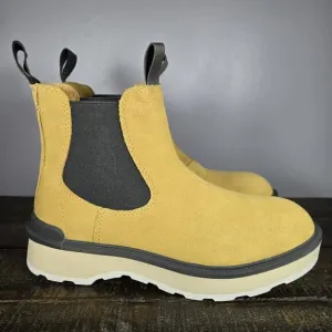 Sorel Hi Line Chelsea Womens Size 8 Waterproof Suede Ankle Boots Yellow Brown