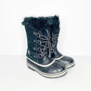 Sorel Joan of Arctic II Youth Snow Boots Black Dove mid calf YOUTH 4 WOMENS 5