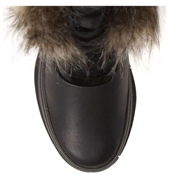 SOREL JOAN of Arctic Next Faux Fur Waterproof Snow Boot, Black, Size 10, NWT