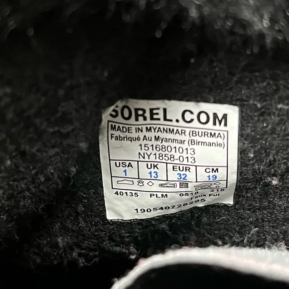 SOREL Kids Joan of Arctic Winter Boots, sz 1