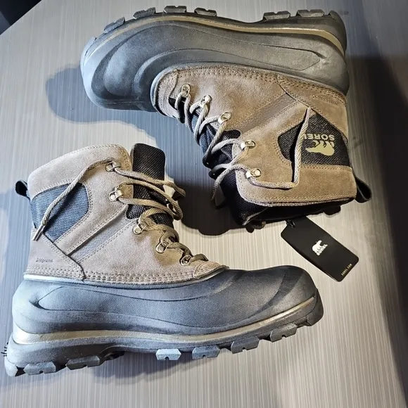 Sorel Men BUXTON LACE Winter Boots-200g Insulated,‎ Waterproof, Suede NWOB