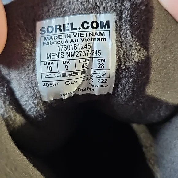 Sorel Men BUXTON LACE Winter Boots-200g Insulated,‎ Waterproof, Suede NWOB