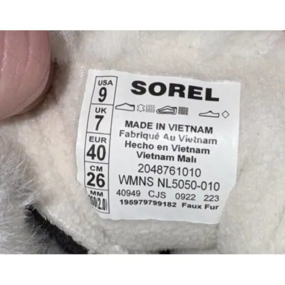 Sorel Ona RMX Glacy Plus Womens WP Insulated Winter Snow Boots Size 9 Black