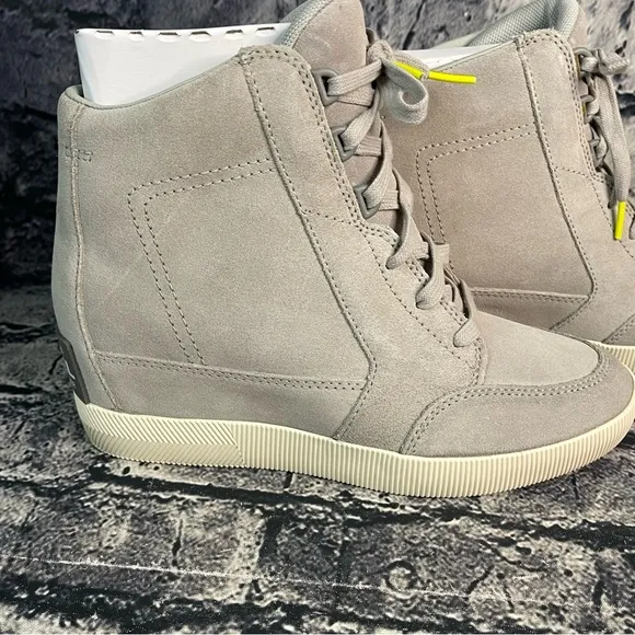 Sorel Out N About Dove Quarry Waterproof Wedges Boots Bootie Sneakers Shoes 8.5