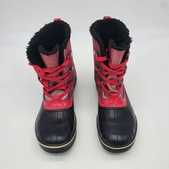Sorel Shoes 6 Youth Girl's Tivoli Waterproof Outdoor Winter Boots Glitter Pink