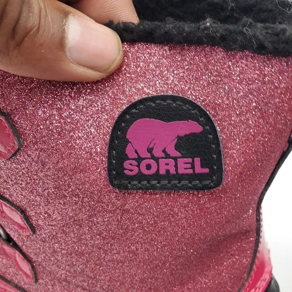 Sorel Shoes 6 Youth Girl's Tivoli Waterproof Outdoor Winter Boots Glitter Pink