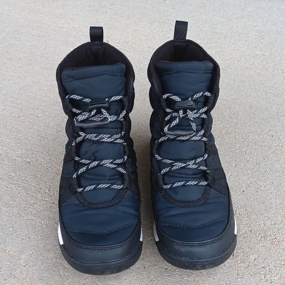 Sorel Whitney II Short Lace Up Black Waterpoof  Snow Boots Youth Sz 6