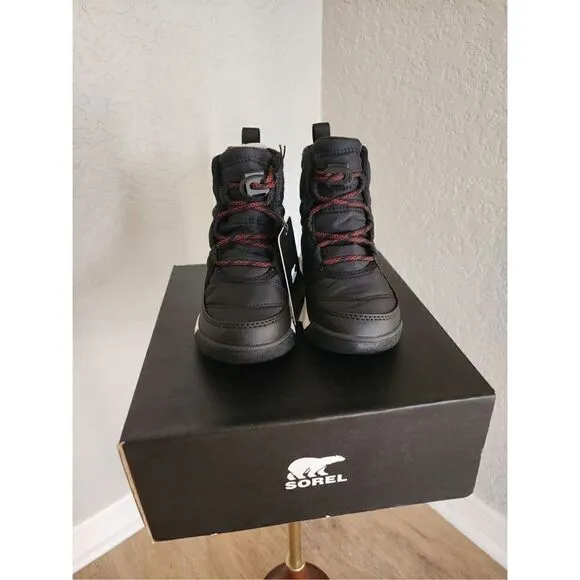 SOREL Whitney II Short Waterproof Insulated Boot, Toddler Size 10, Black, NWT