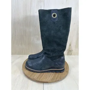 Sorel Wicked Tall Black Suede Knee High Boots Womens Size 8