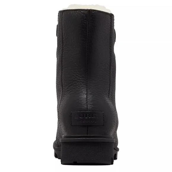 Sorel Women Phoenix Short Lace Cozy Wedge Combat Boots Size US 6M Black Leather