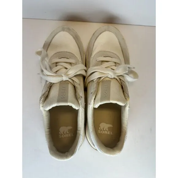 Sorel Women's 2069921125 Out N About III City Size 8.5 Sea Salt Sneakers EUC