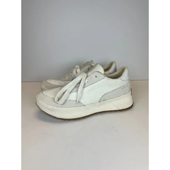 Sorel Women's 2069921125 Out N About III City Size 8.5 Sea Salt Sneakers EUC