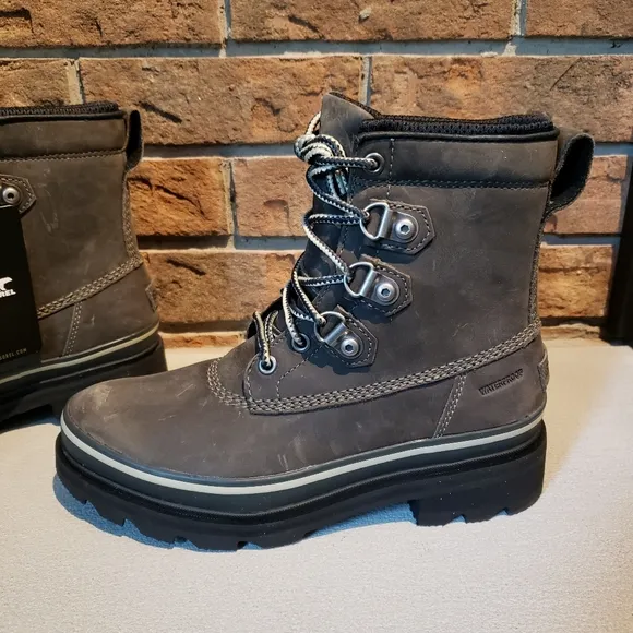 Sorel Women's Lennox Street Rain Boot — Waterproof Leather Boots Size 7.5