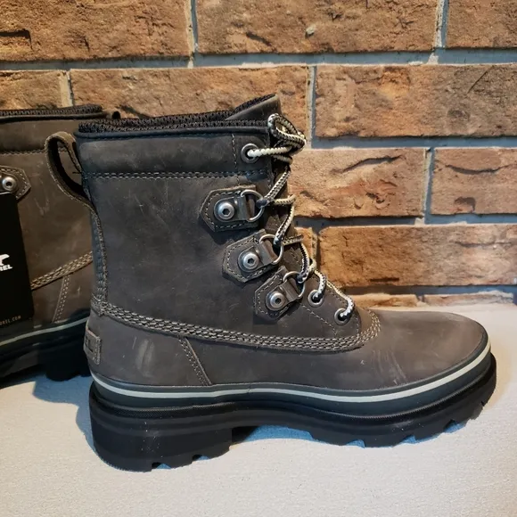 Sorel Women's Lennox Street Rain Boot — Waterproof Leather Boots Size 7.5