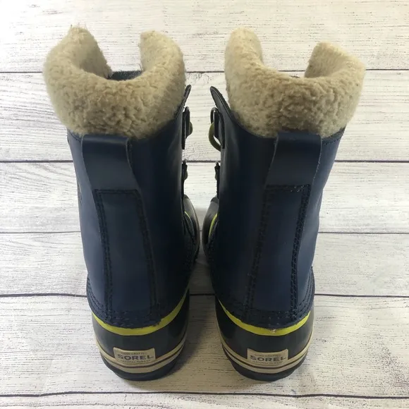 Sorel Yoot pac tp size 4 winter snow boot leather waterproof blue