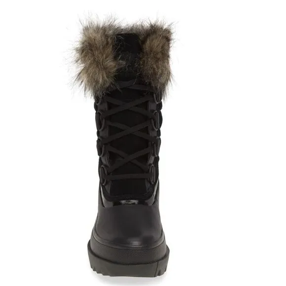 SOREL JOAN of Arctic Next Faux Fur Waterproof Snow Boot, Black, Size 9.5, NWT