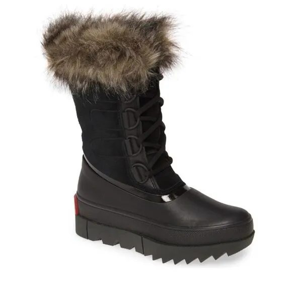 SOREL JOAN of Arctic Next Faux Fur Waterproof Snow Boot, Black, Size 9.5, NWT