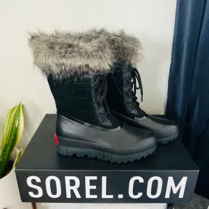 SOREL JOAN of Arctic Next Faux Fur Waterproof Snow Boot, Black, Size 10, NWT