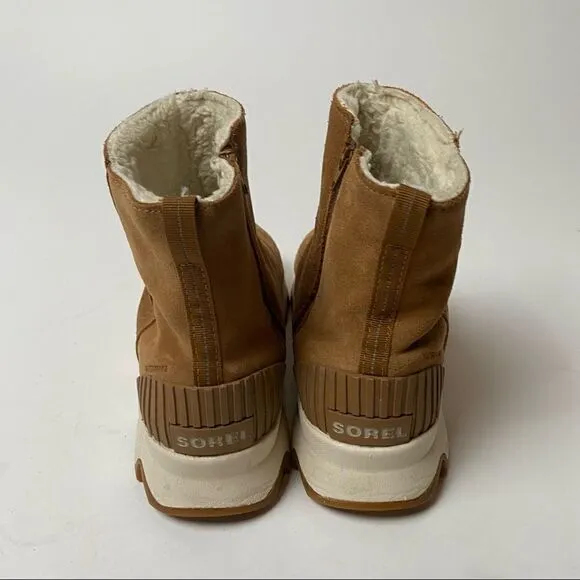 Sorel Kinetic Sport Short Boots Camel Brown Suede 8 Elk