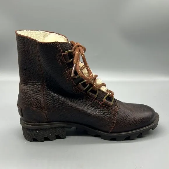 SOREL Phoenix Short Lace Up Boots Burro Brown