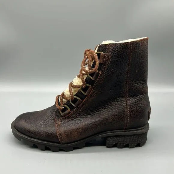 SOREL Phoenix Short Lace Up Boots Burro Brown