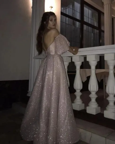 Sparkly A-Line Pink Sequins Sweetheart Long Cheap Sparkle EveningParty Prom Dresses with Sleeves, PDS0049