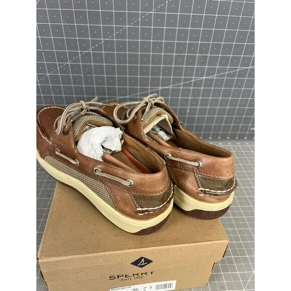 Sperry Billfish 3-Eye Boat Shoe Men's Casual Shoes Dark Tan Leather Sz. 10 M
