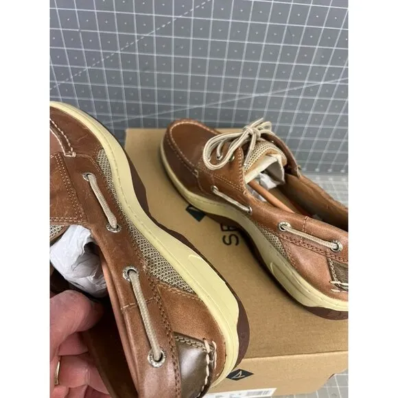 Sperry Billfish 3-Eye Boat Shoe Men's Casual Shoes Dark Tan Leather Sz. 10 M