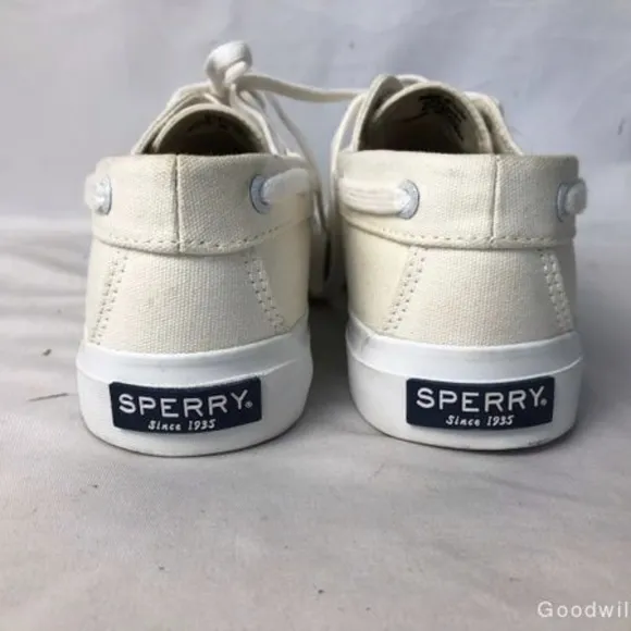 Sperry Boat Shoes 3 Eye Canvas Men's White Size 10