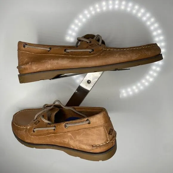 Sperry Brown Leather Leeward Boat Shoes Men's 12M  0777894