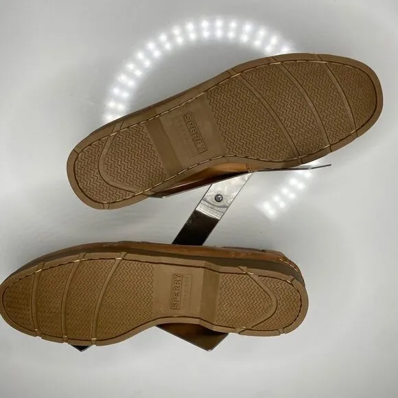 Sperry Brown Leather Leeward Boat Shoes Men's 12M  0777894