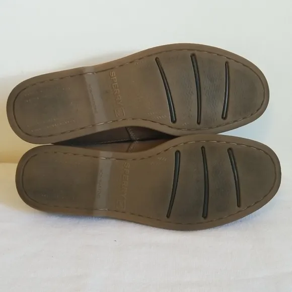 Sperry Mako Brown Leather Boat Shoe Lace Up
