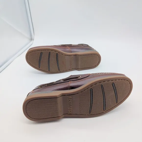 Sperry Mako Canoe Moc top sider moccasin Boat Shoe 2 eye sz 9 brown leather